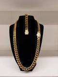 Cuban link necklace zirconia 18kGP